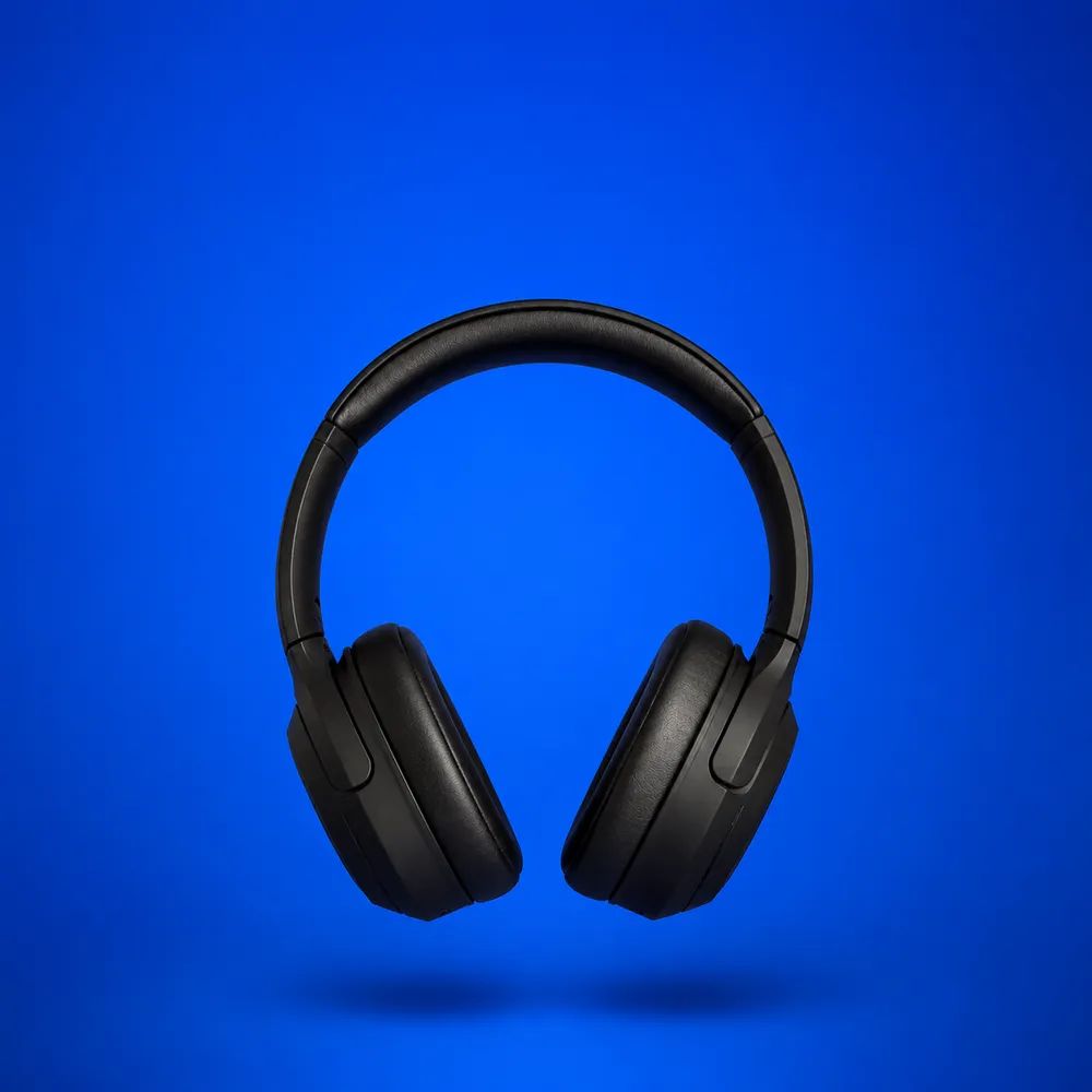 Headphones separated from a softly blurred setting