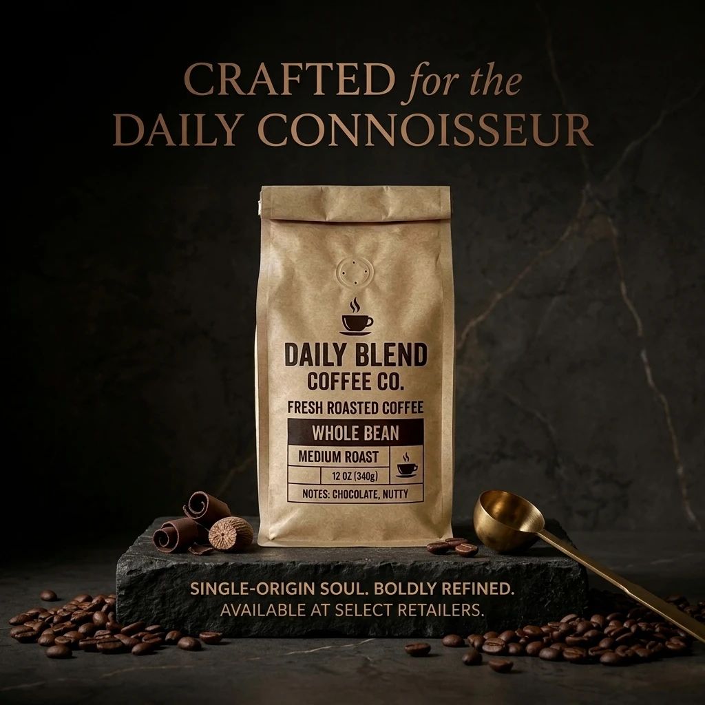 Approachable seasonal campaign photography for coffee packaging
