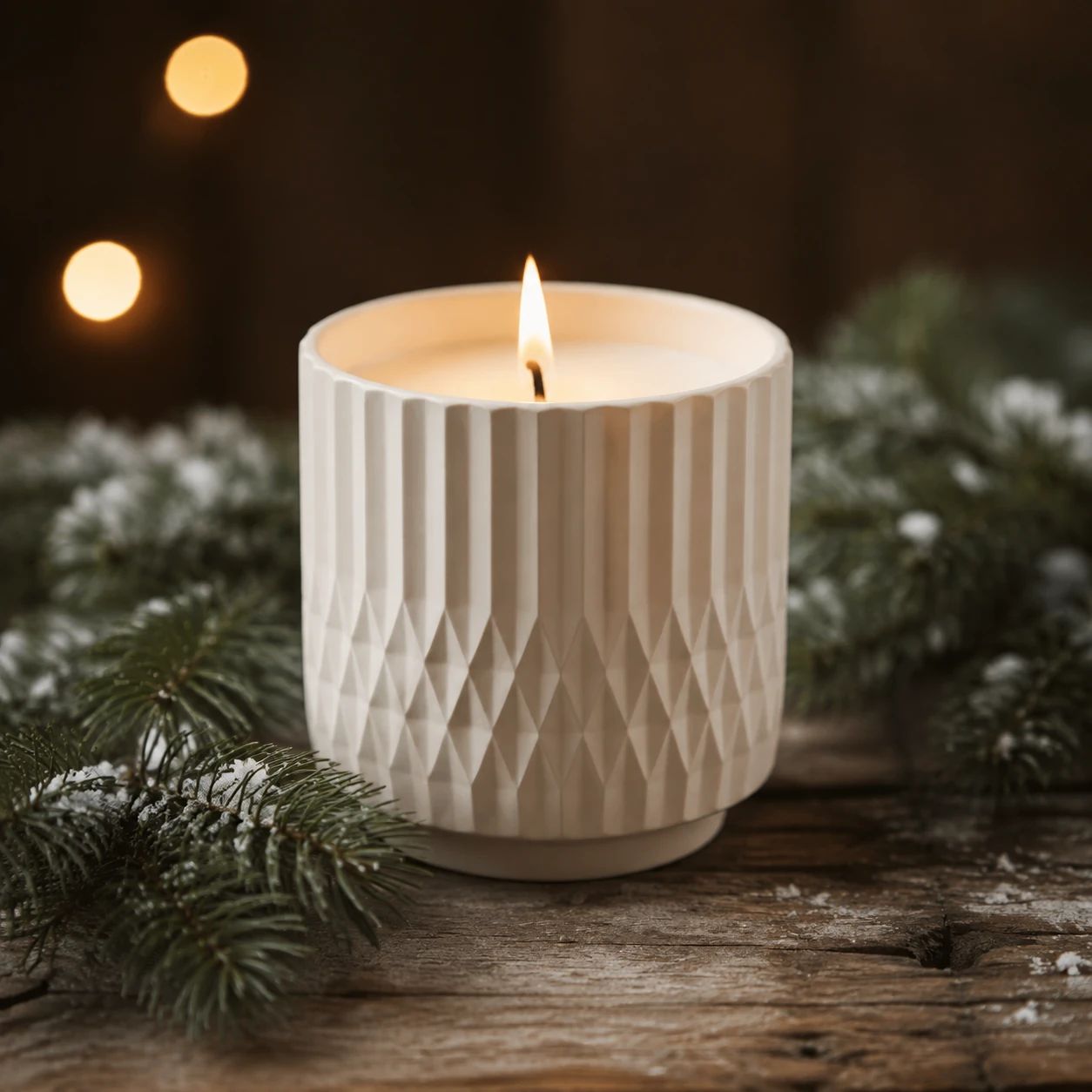 Candle in a seasonal gift setting