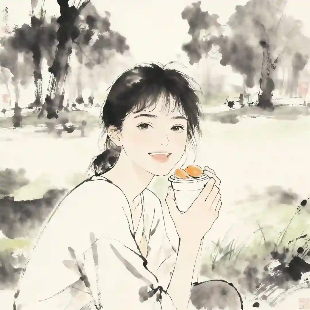 Chinese ink cartoon style
