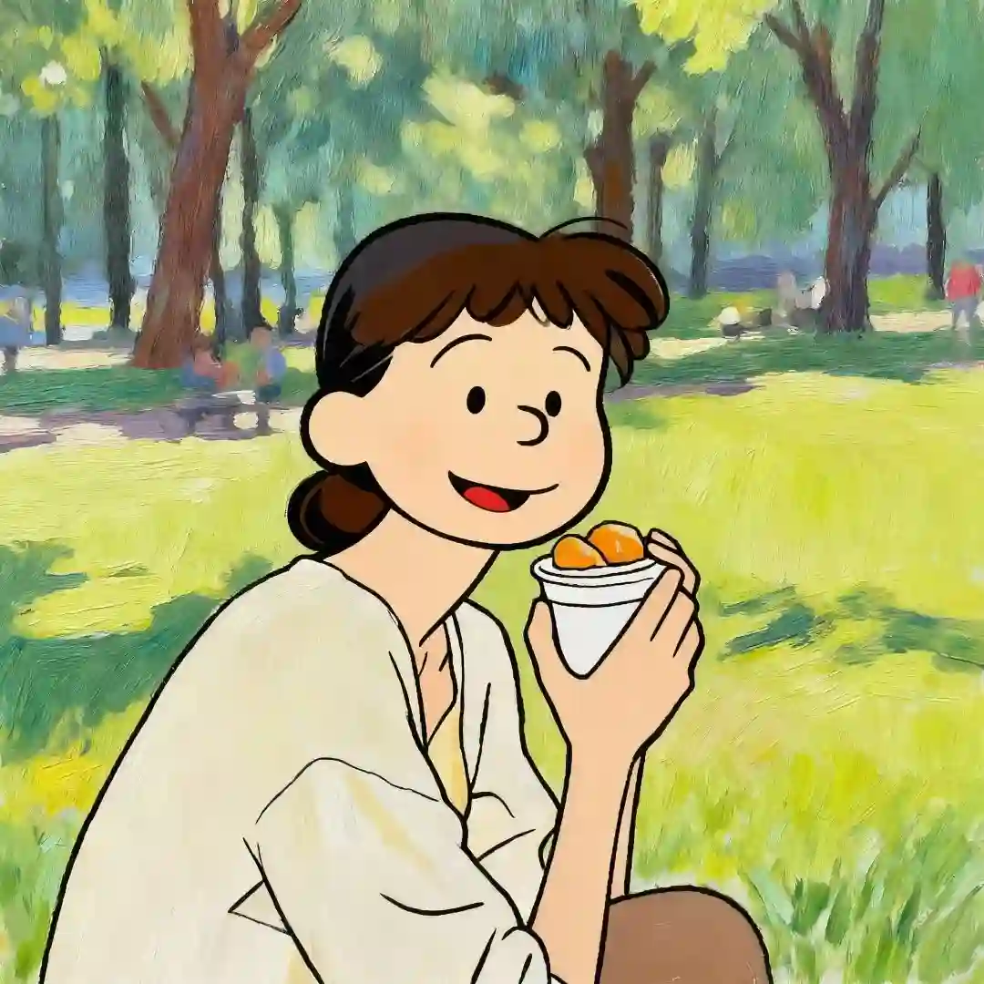 Minimalist cartoon style
