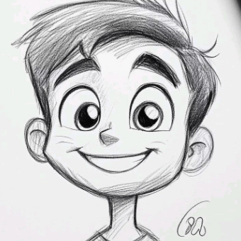 Cartoon sketch style