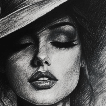 Charcoal sketch style