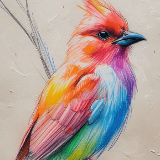 Colored pencil style