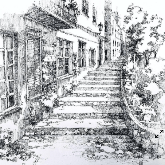 Ink sketch style