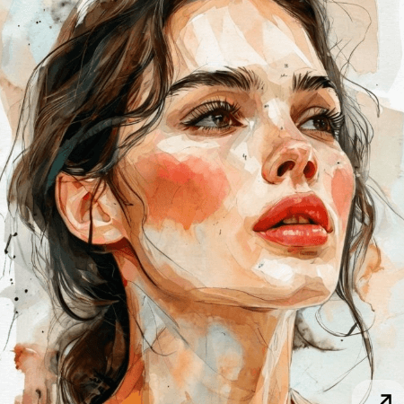 Watercolor sketch style