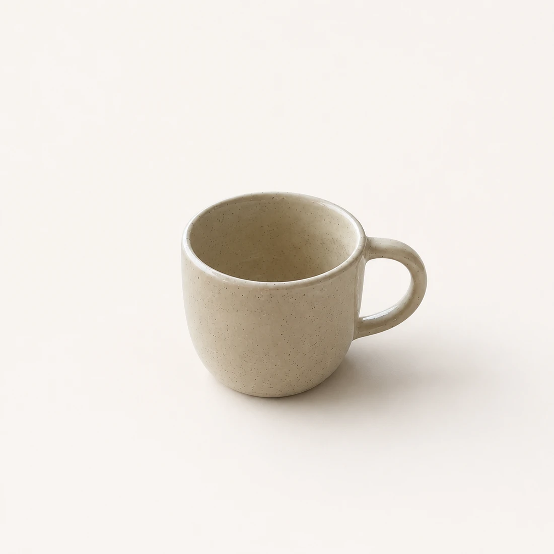 White ceramic coffee mug on a clean background