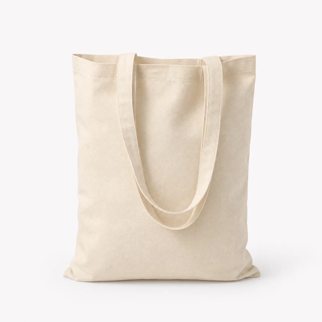 White-background canvas tote image in a batch workflow